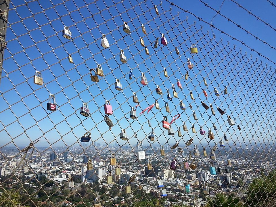 Locks on fence DTLA
